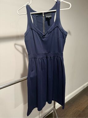 Cynthia Rowley Navy Sleeveless V-neck Mini Dress
